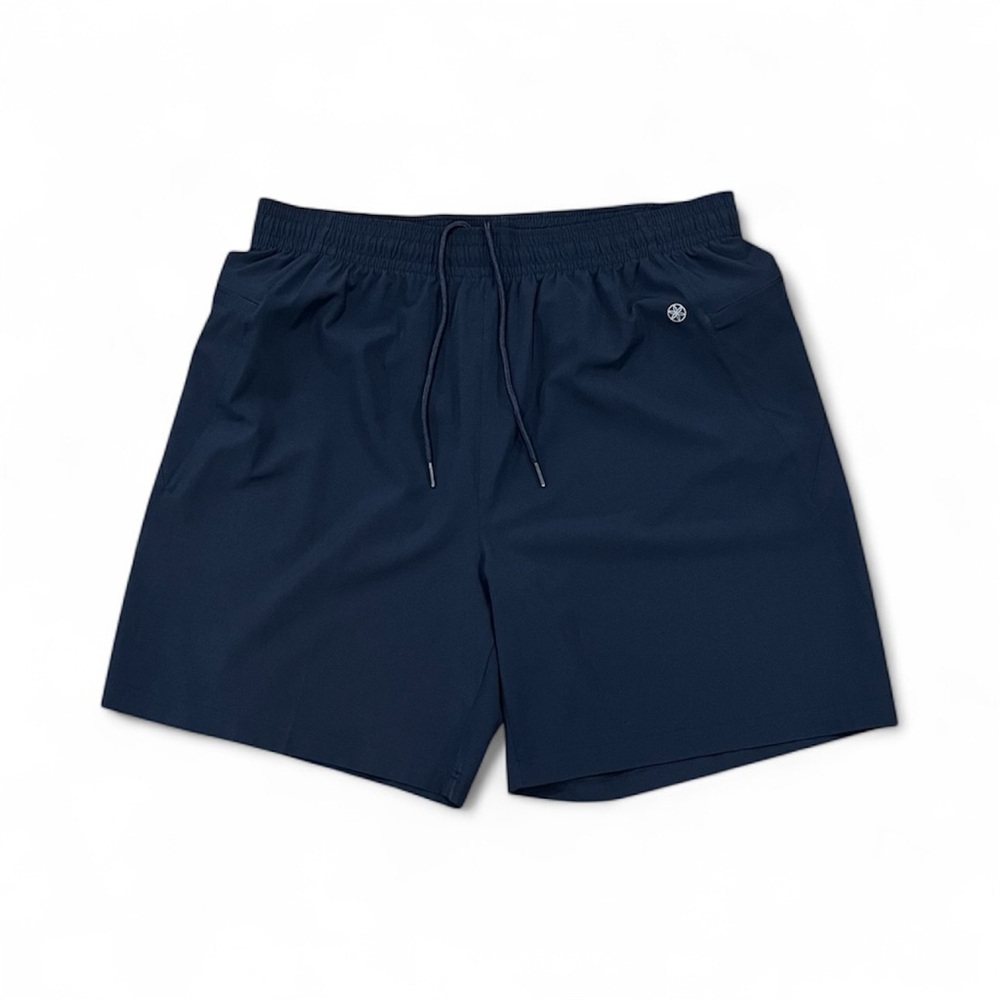 GAIAM Men’s Gym/Athletic Shorts Navy XL Drawstring 7.5” Inseam Workout Running
